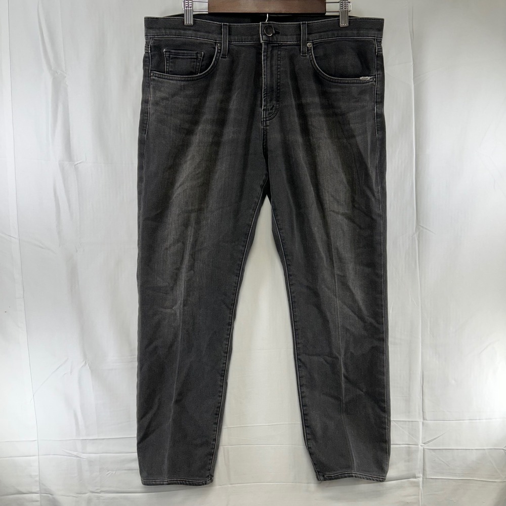 J Brand Kane 32" Jeans Mens 36x28 Milibus Black Slim Straight Faded Denim